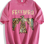 Women's Oversized Western Thunderbird T-Shirt, Loose Fit Shirts, Boyfriend Style Concert Top, Women's Clothes, Streetwear, Tops For Women