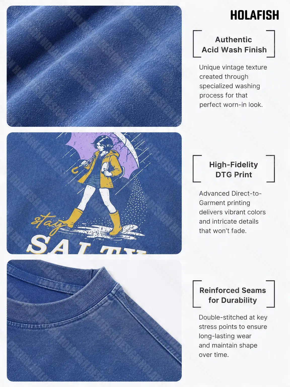 Holafish Women's Vintage Acid Wash Graphic Tee, Soft Cotton Short Sleeve Top, Casual T Shirt For Summer 2026 Daily Vacation Light Outfit Back To School Boho Tops